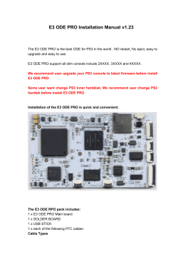 E3 ODE PRO Installation Manual v1.23