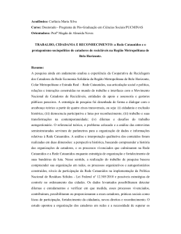 Acadêmica: Carlúcia Maria Silva Curso: Doutorado