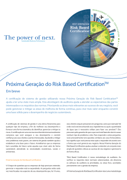 Risk Based Certification - The power of next