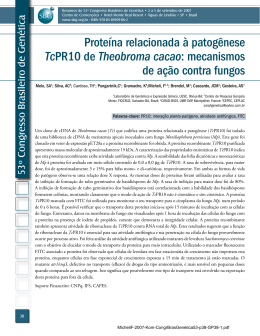 Proteína relacionada à patogênese TcPR10 de Theobroma cacao