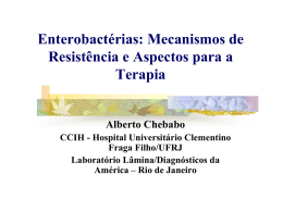 Enterobactérias: Mecanismos de Resistência e Aspectos