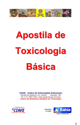 Apostila de Toxicologia Básica - Secretaria da Saúde