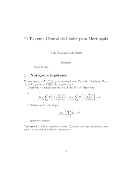 [N5] O Teorema Central do Limite para martingais.