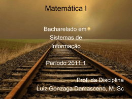 Matemática I - damasceno.info