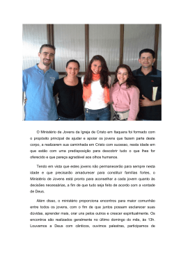 O Ministério de Jovens da Igreja de Cristo em Itaquera foi formado