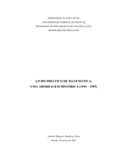 livro didático de matemática: uma abordagem histórica