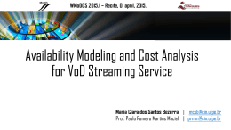 Availability Modeling and Cost Analysis for VoD Streaming Service