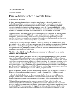 "Para o debate sobre o comitê fiscal", de Maria Clara R. M. do Prado