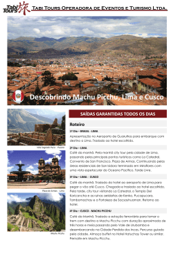Descobrindo Machu Picchu, Lima e Cusco