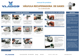 manual do produto vlados - valvula recuperadora gases