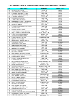 Lista de Participar OESLIBRAS II 2013