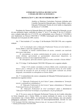 Resolução CNE/CEB nº 1, de 3 de fevereiro de 2005