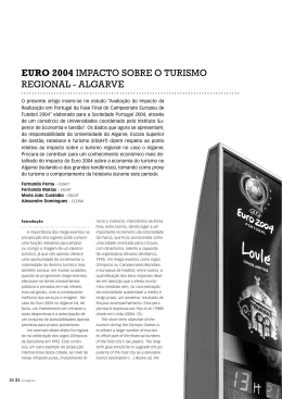 euro 2004 impacto sobre o turismo regional - algarve