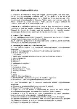 Edital 08/2012 - Tribunal de Justiça de Sergipe