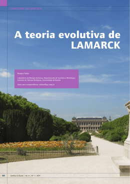 A teoria evolutiva de LAMARCK