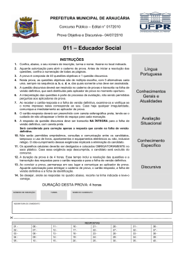 011 – Educador Social - NC- UFPR