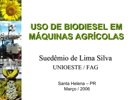 Uso do Biodiesel em Máquinas Agrícolas