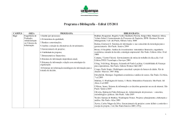 Programa e Bibliografia – Edital 135/2011