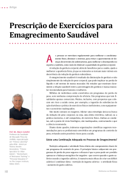 Prescrição de Exercícios para Emagrecimento Saudável