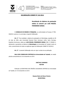 Revalidação diploma - Luis Miguel Fernandez Genao - EP