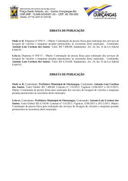 Errata de Publicação no Contrato nº 114/2015