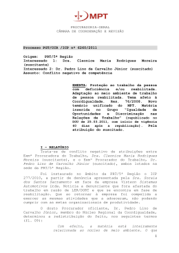 Processo PGT/CCR/nº 6260/2011 - Ministério Público do Trabalho