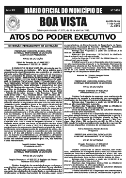 dom nº 3408.indd - Prefeitura Municipal de Boa Vista