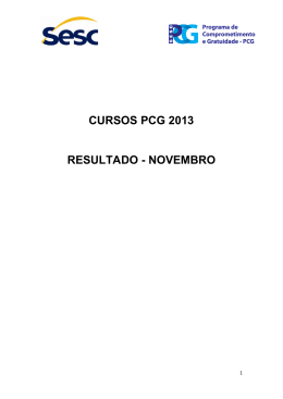 CURSOS PCG 2013 RESULTADO - NOVEMBRO