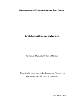A Matemática na Natureza