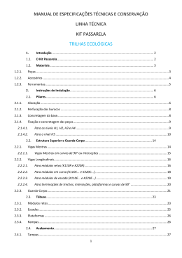 manual de especificações técnicas e conservação linha técnica kit