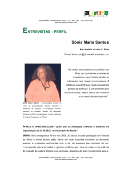 Sônia Maria Santos - Revista África e Africanidades