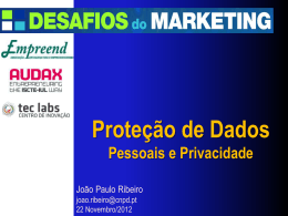 Proteção dos Dados Pessoais vs Marketing Digital