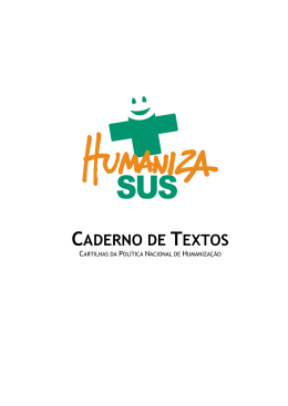 Cartilhas e doc. base - HumanizaSUS 2011