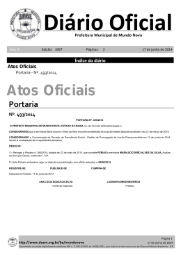 Atos Oficiais Portaria Nº. 493/2014