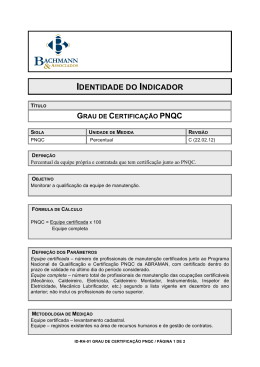 ID-RH-01C Grau de Certificação PNQC