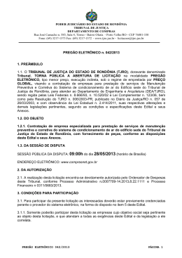 Edital - Tribunal de Justiça de Rondônia