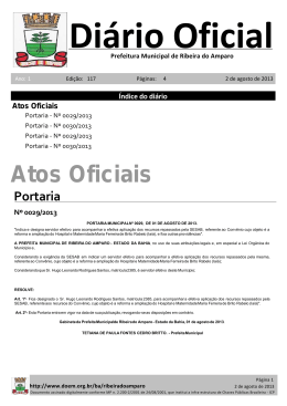 Atos Oficiais Portaria Nº 0029/2013