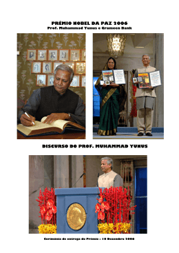 Discurso do prof. Muhammad Yunus