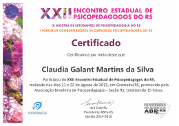 Claudia Galant Martins da Silva - ABPp-RS