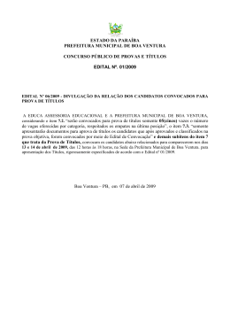 EDITAL DE CONVOCAO - TTULOS