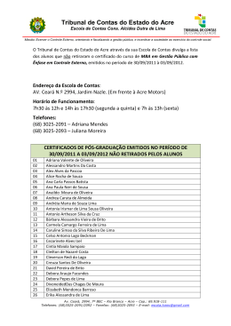 Lista de alunos - MBA - Tribunal de Contas do Estado do Acre