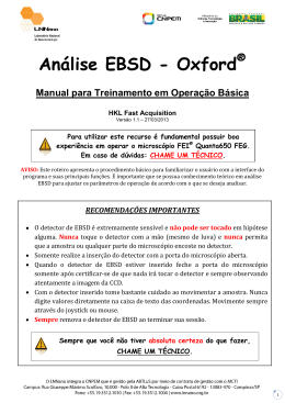 Análise EBSD - Oxford