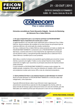 Gerente de Marketing da Cobrecom Fios e Cabos