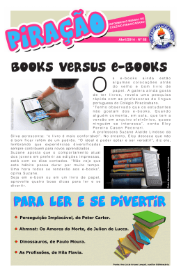 Books versus e-books - Colégio Piracicabano