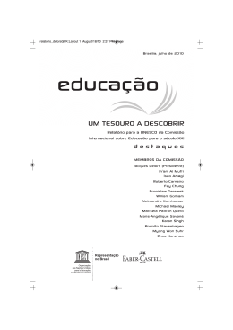 Educação: um tesouro a descobrir, relatório para a UNESCO da