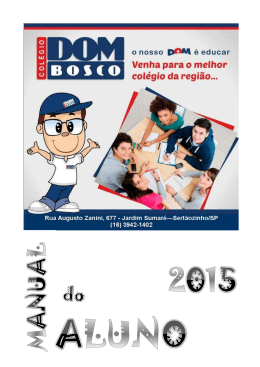 Manual do Aluno - Colegio Dom Bosco