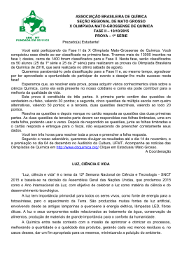 associação brasileira de química seção regional de mato grosso x