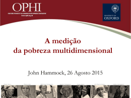 A medição da pobreza multidimensional - John Hammock