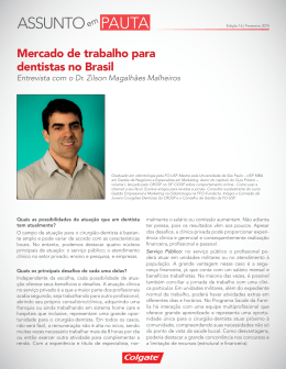 Mercado de trabalho para dentistas no Brasil