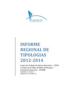 tipologías regionales 2014